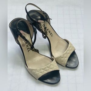 Chanel open toe heels - good used condition